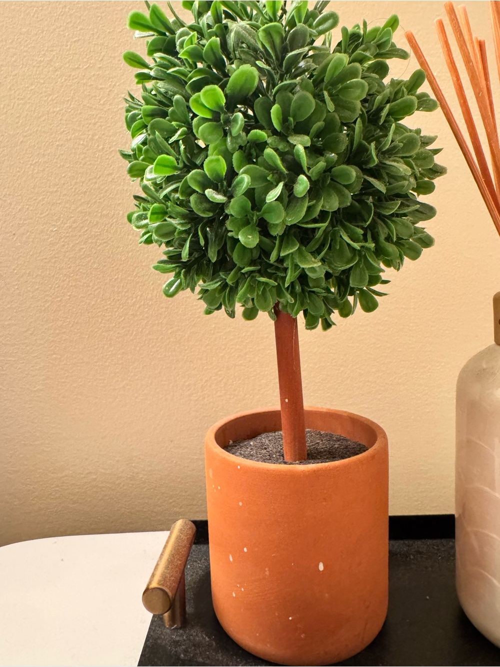 Green Topiary Ball in Terracotta Planter - Decorative Home Accent